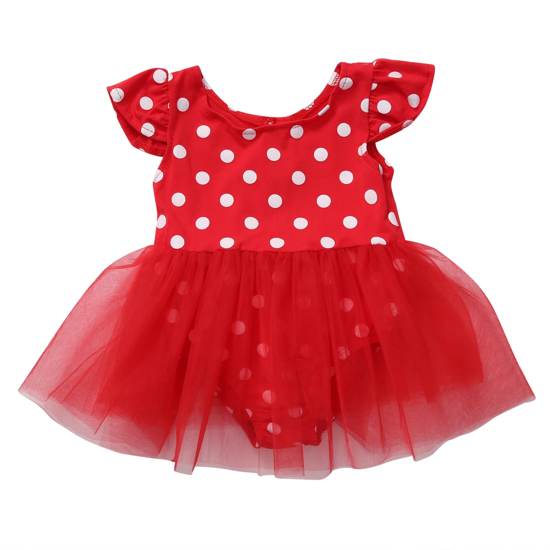 Toddler Kid Baby Girls Polka Dot Playsuit Tutu Summer Party Dresses Age 0-3Years | Детская одежда и обувь