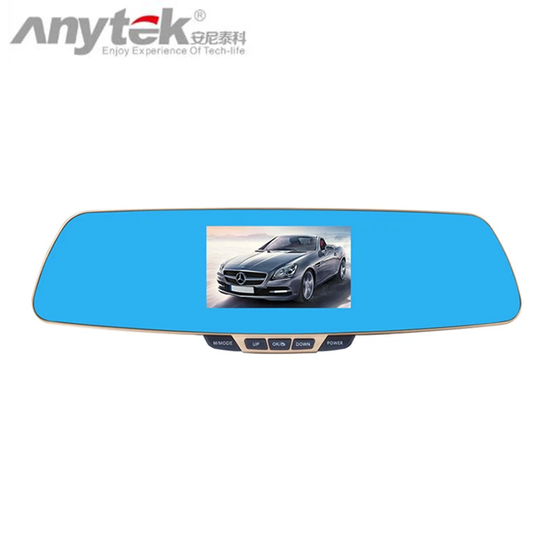 

Anytek T6 Full HD 1080P 4.3" Rear view Mirror Car Video Recorder Car DVR Dash Cam Camcorder Double Lens Dashcam Car Registrator