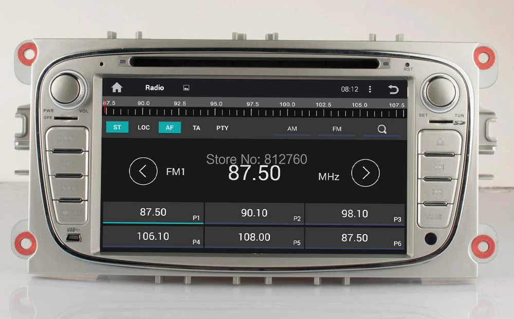 Excellent Quad Core 1024X600 HD Android 5.1.1 Car DVD GPS For Ford Focus /Mondeo/S-max/C-max with1 6GB Nand WIFI 3G Radio RDS Stereo 4