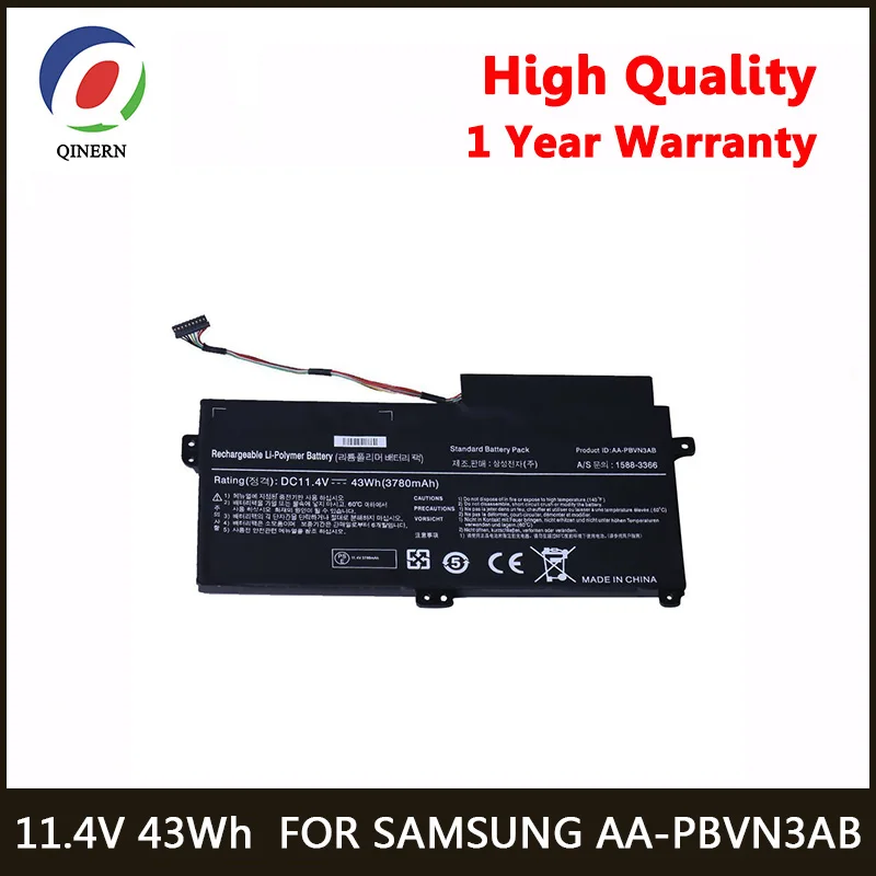 

Batterymarket Replacement 11.4V 43W 3780mAh AA-PBVN3AB Internal Laptop Battery Compatible for Samsung NP370R4E NP370R5E NP450R4E