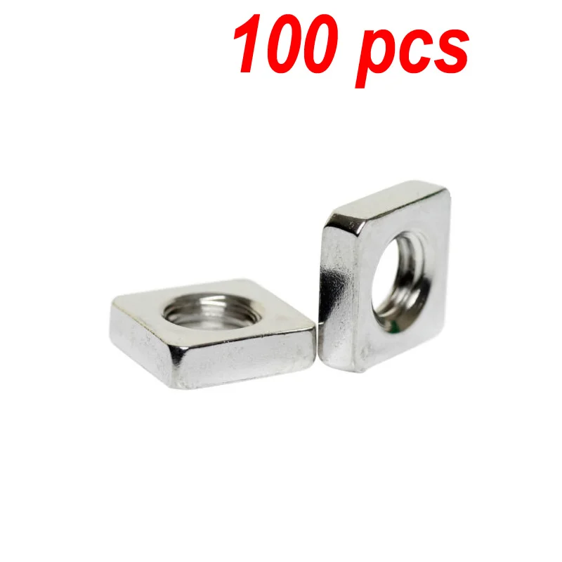 

100X M3x5.4x1.8mm A2 STAINLESS STEEL SQUARE THIN NUTS DIN 562