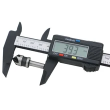 Hireed 6 polegada 100mm 150 mm vernier digital eletrônico pinça régua fibra de carbono composto tester