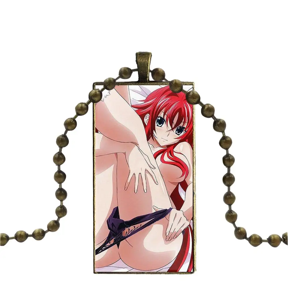 Akeno Rias Gremory старшеклассник Dxd стеклянный кулон ожерелье ручной работы полукулон