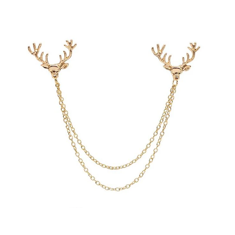 

Elk Antlers Horns Badge Animal Brooch for Women Men Suit Shirt Collar Decoration Fashion Garment Ornaments Christmas