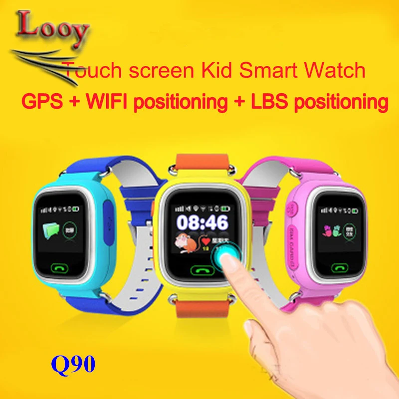 

Child Q90 q90 Touch Screen WIFI Smart baby Watch Location Finder Device GPS Tracker watch for Kids Anti Lost Monitor PK Q80 Q50
