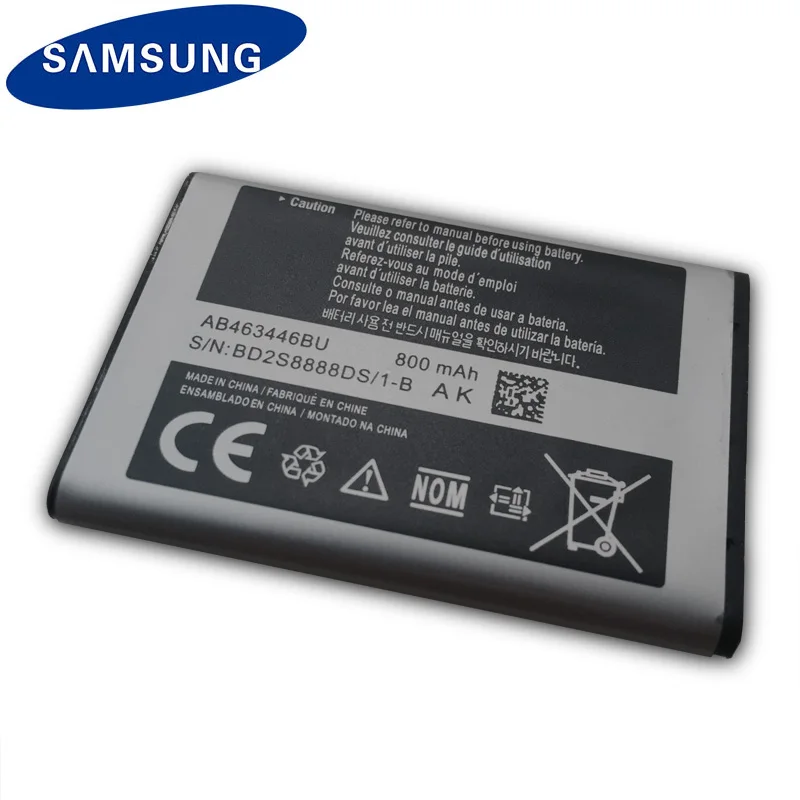 Samsung аккумулятор AB463446BU AB553446BU для Samsung C3300K X208 B189 B309 GT-C3520 E1228 GT-E2530 E339 GT-E2330 800 мА-ч