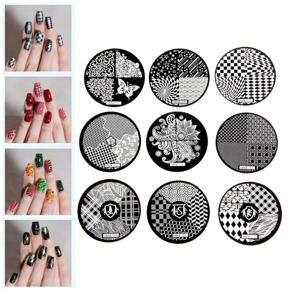 

1pcs Fashion DIY Nail Art Image Stamp Stamping Plates Manicure Template 9 Styles