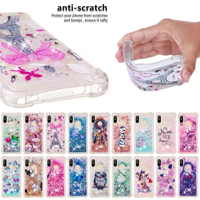 

Redmi 6 Pro Glitter Sequin Liquid Quicksand Case For Xiaomi A2 Lite A1 5X Redmi 5 Plus 6 6A 5A 4X 4A S2 Note 5A Prime Cover B31