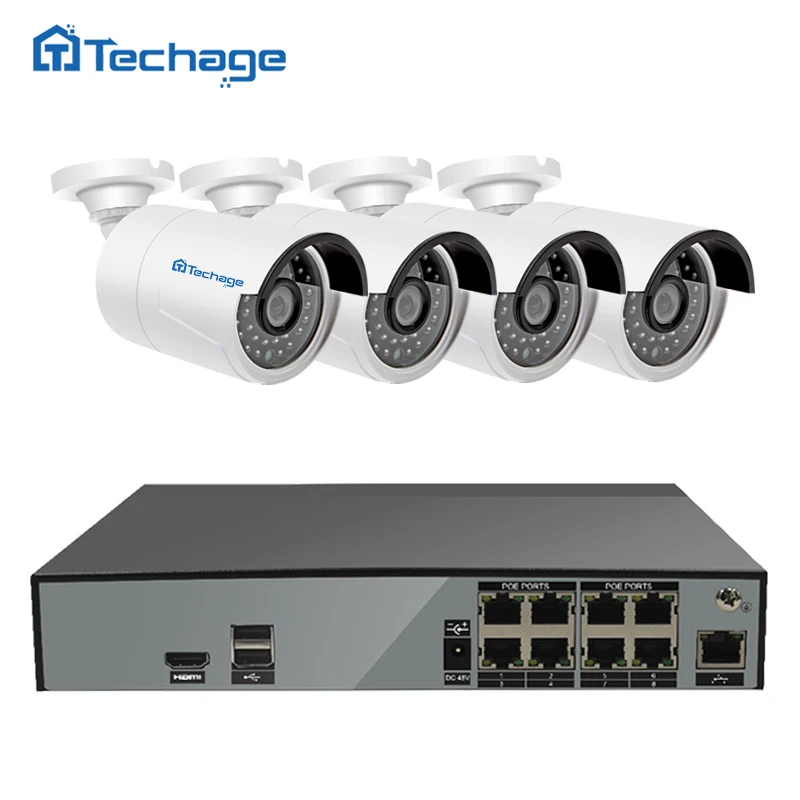 imágenes para Techage 4.0MP H.265 8CH POE NVR Sistema CCTV Conjunto 2592*1520 POE IP Cámara Al Aire Libre IR Kit De Vigilancia de Seguridad de Vídeo de Movimiento detectar imágenes para Techage 4.0MP H.265 8CH POE NVR Sistema CCTV Conjunto 2592*1520 POE IP Cámara Al Aire Libre IR Kit De Vigilancia de Seguridad de Vídeo de Movimiento detectar