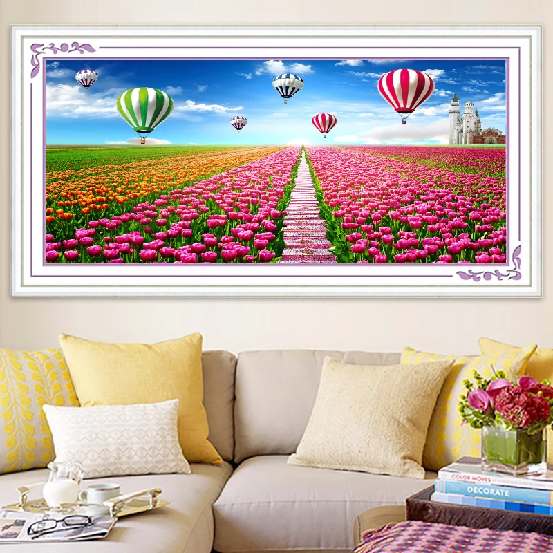 

DIY 5D Diamond Mosaic Paintings Romantic Lavender Scenery Handmade Diamond Cross Stitch Set Diamond Embroidery Home Wall Decor