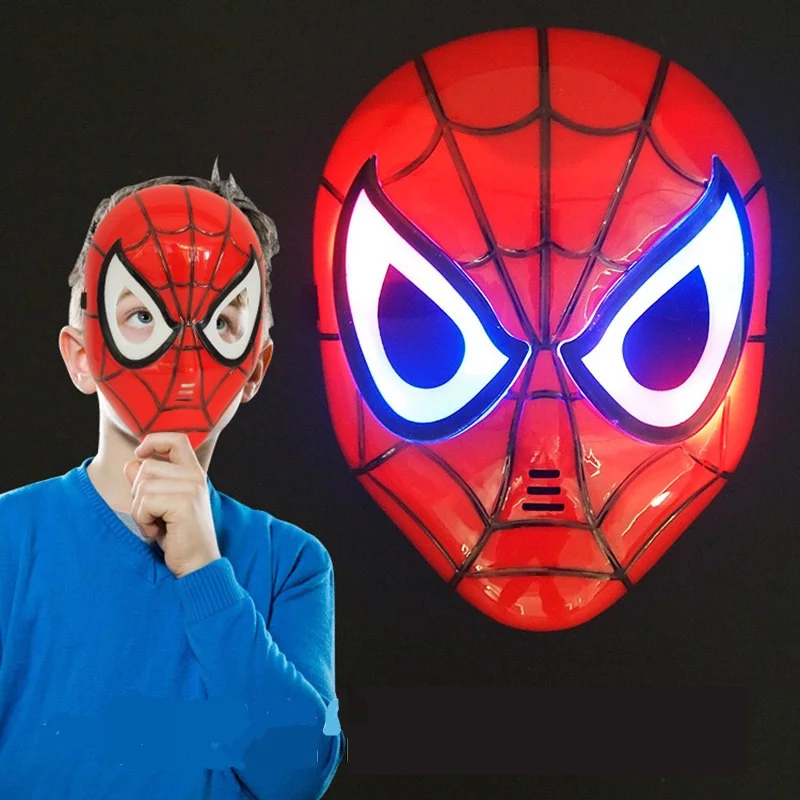 Нижнее белье с рисунком из мультфильма трусы-маска на Хэллоуин вечеринку в разнообразие необязательных детский сад светодиодный свет игрушки-реквизиты - Цвет: Spiderman