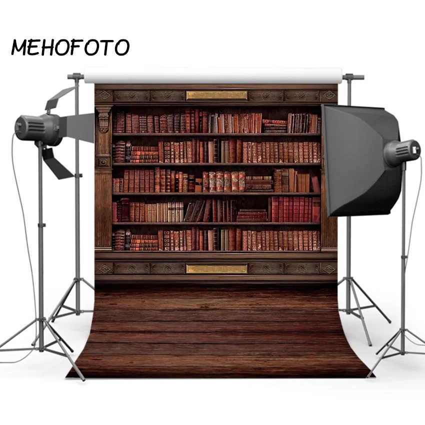 MEHOFOTO винтажные книги деревянная книжная полка фото фон для фотостудии старая библиотека фотографические фоны