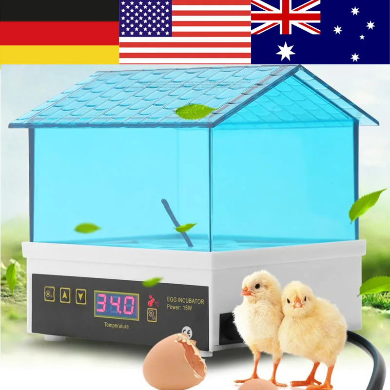 

Automatic 4 Eggs Incubator Temperature Control Digital Chicken Chick Duck Hatcher Brooder Hatchery Egg Incubator 15W US Plug