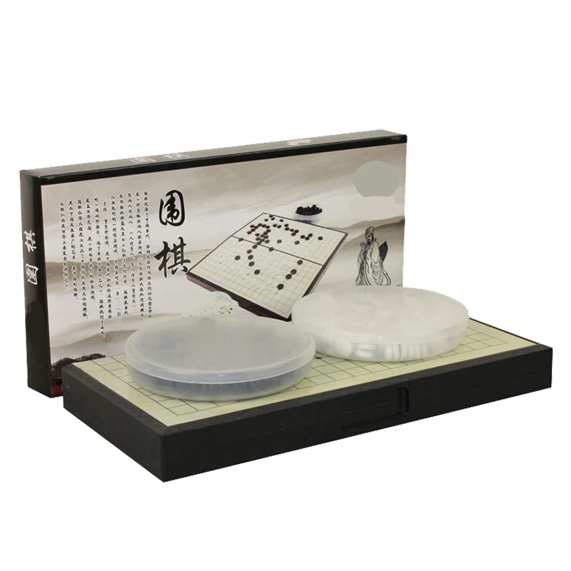 Resin Go Game Children Enlightenment Black And White Foldable Board For Chess Games Box Travel portable Chess Magnetic qenueson