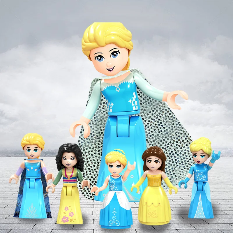 

disneysing Princess Series and legoes Superhero building blocks Toys compatible with Legoe compatible with most Building block