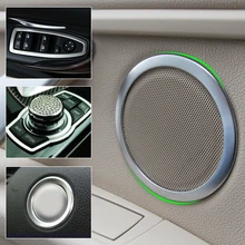 beler Window Switch Panel Cover + Door Speaker Trim + Steering Wheel Ring + Multimedia Buttons Cover For BMW 3Series F30 F34 320