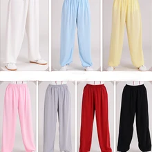 7 цветов унисекс Мужские и женские тайчи брюки taijiquan Весна и лето брюки боевые искусства кунг-фу спортивные брюки