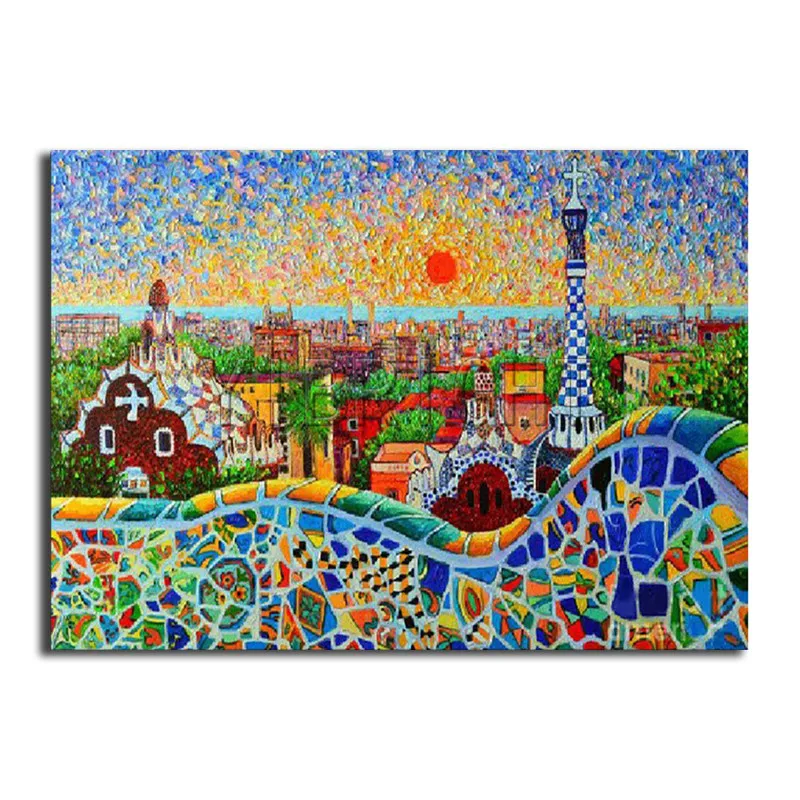 

5D Diamond Painting "Spain Sunrise" Embroidery Full Square Diamond Cross Stitch Rhinestone Mosaic Painting Home Decor Gift YD