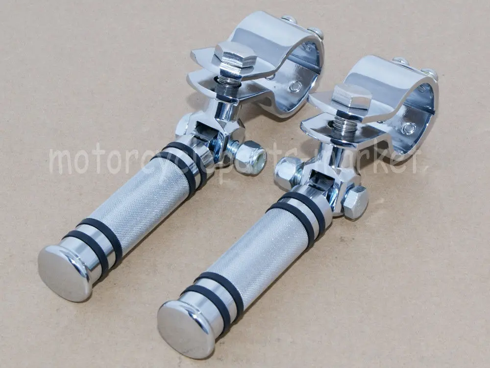 Chrome 32mm 1-1/4&quot 1.25&quot Motorcycle Highway Crash Bar Foot pegs Rest Clamps Engine Guard Mounts Kit For Harley Honda Suzuki ATV |