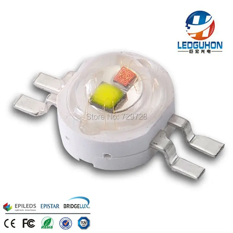 

white red two color high power led 4pins led chips diode
