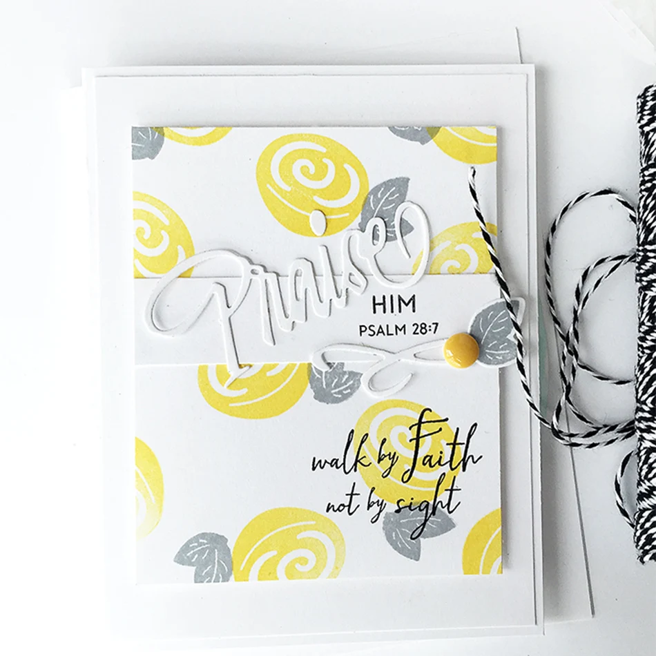 

YaMinSanNiO "Praise" Letter Dies Word Metal Cutting Dies New 2019 for Craft Dies Scrapbooking Album Embossing Die Cut Decoration