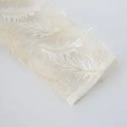 Ivory 3D feather lace Pageant Princess Party Dresses Wedding girl dress Junior Bridesmaid dress (1)_