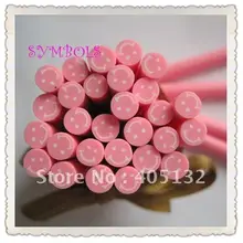 B-01 100 шт. 5 мм розовый улыбка Уход за кожей лица Форма глина Кейн Необычные Дизайн ногтей Полимерная глина Кейн
