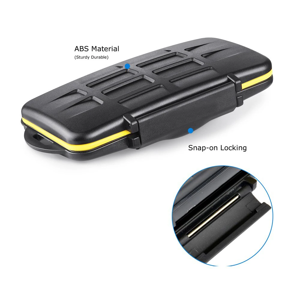 CF Card Holder 6 Slots Water Shock Resistant Protector Compact Flash Card Holder for CF Cards 3