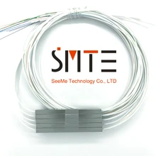 5pcs/lot 1 to 4 mini fiber optic PLC Splitter 0.9m micro steel tube 1x4 without connectors fiber pigtail