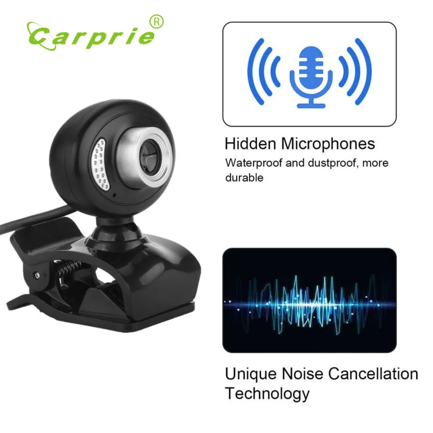 Carprie Новые HD 720 P 16mp USB 2.0 веб-камера Камера с микрофоном-клипсы для компьютера PC ноутбук 17may23 дропшиппинг