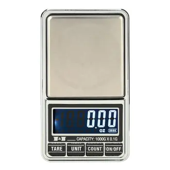 Mini balance de bolsillo profesional Balanza de joyería Digital balanza electrónica joyeria Balance 1000g * 0,1g pesas
