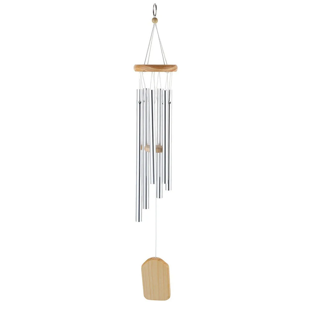 1pc Metal Wind Chimes 6 Tubes Antirust Wind Chime Garden Outdoor Chapel Yard Windbells Hanging Home Decor