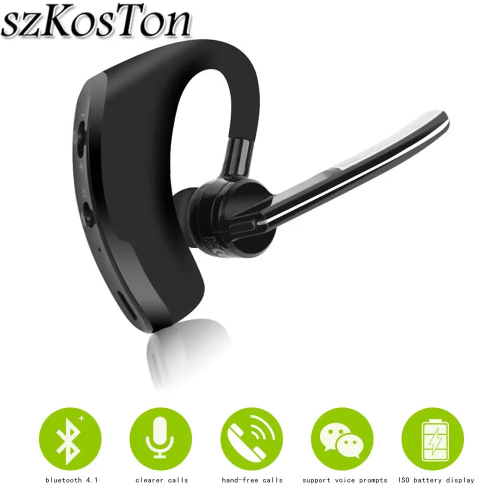 Kopen Originele Business Bluetooth Headset Noise Cancelling Voice Control Draadloze Hoofdtelefoon Driver Sport Oortelefoon Voor Iphone Android