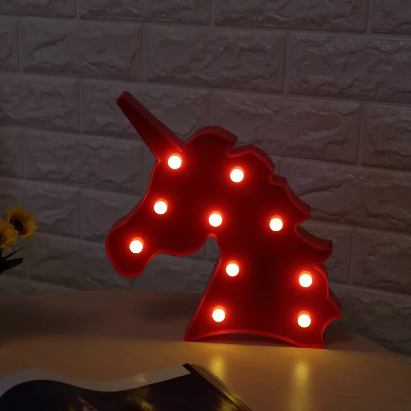 Luzes da Noite lumiparty unicórnio led luz noturna Material do Corpo : Plástico