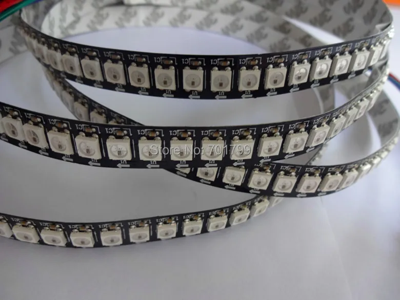 1 м длина 144 светодиодов/м WS2812B (5050 rgb led с WS2811 IC встроенный) светодиодная Пиксельная