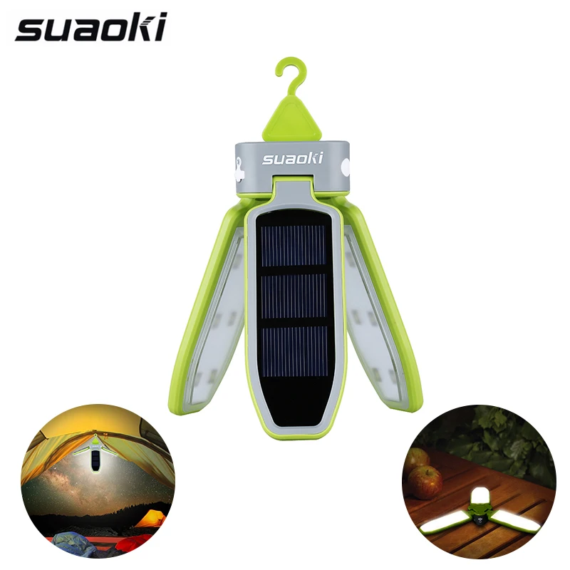 

SUAOKI Solar Panel Led Light Outdoor Camping Hiking Fishing Sun Light Solar Energy USB Battery Recharge Foldable LED Lantern