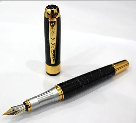 Топ продаж Серебряная перьевая ручка Jinhao 250 F Перо Серебряная отделка Съемный конвертер чернил - Цвет: A