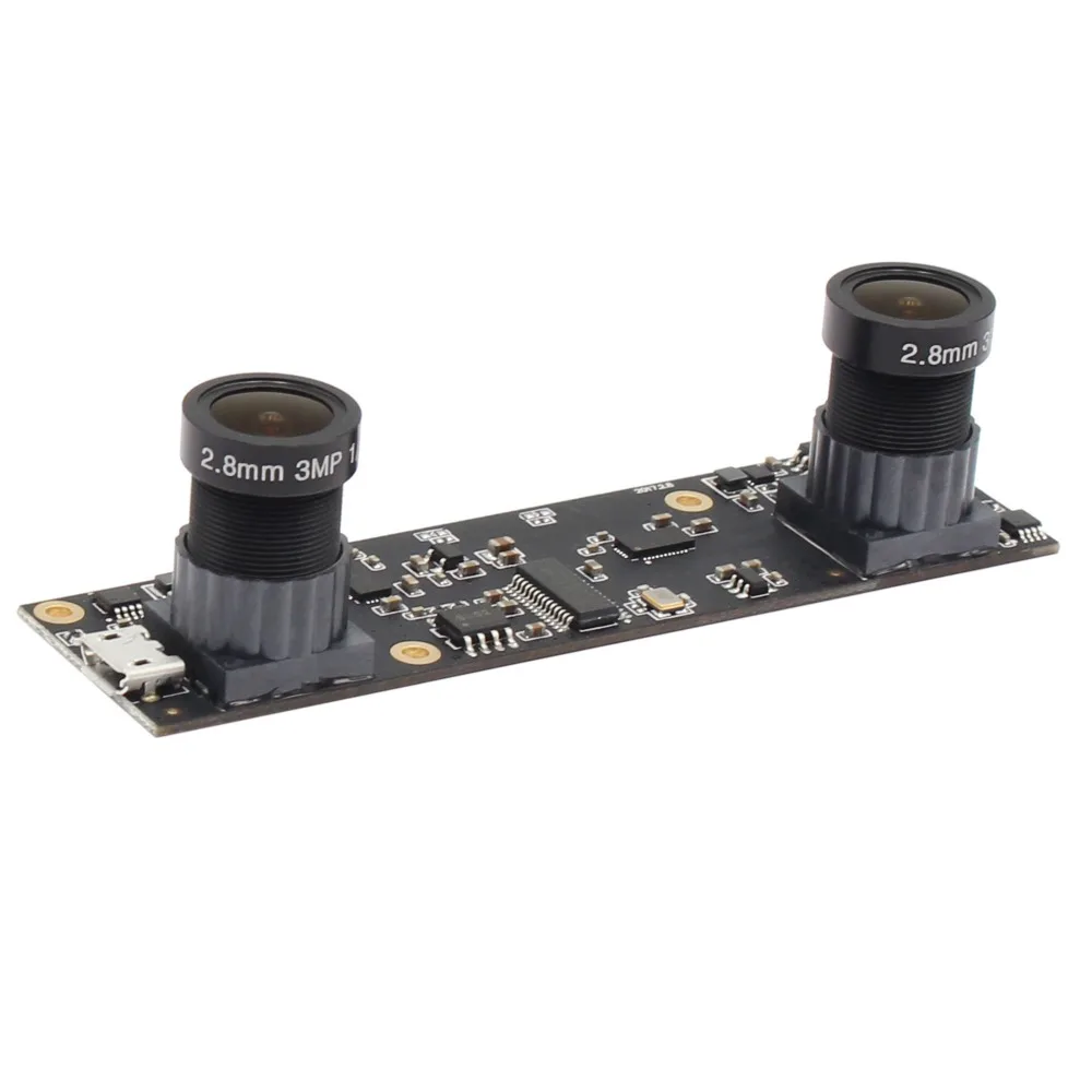 2 8 мм широкоугольный двойной объектив USB модуль камеры Aptina AR0330 1920x1080 mjpeg 30fps камера
