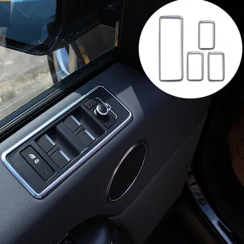 

4pcs Car Window Lift Switch Frame Trim Stickers For Land Rover Discovery Sport Car-Styling ABS Chrome 2015 2016 2017 2018