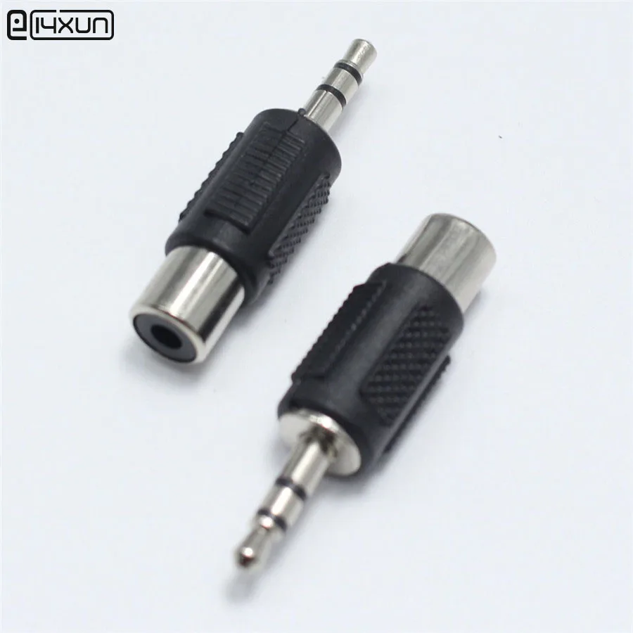 2 шт. 3 5 мм полюсный стерео штекер на RCA гнездо Аудио адаптер разъем|plug socket connector|plug