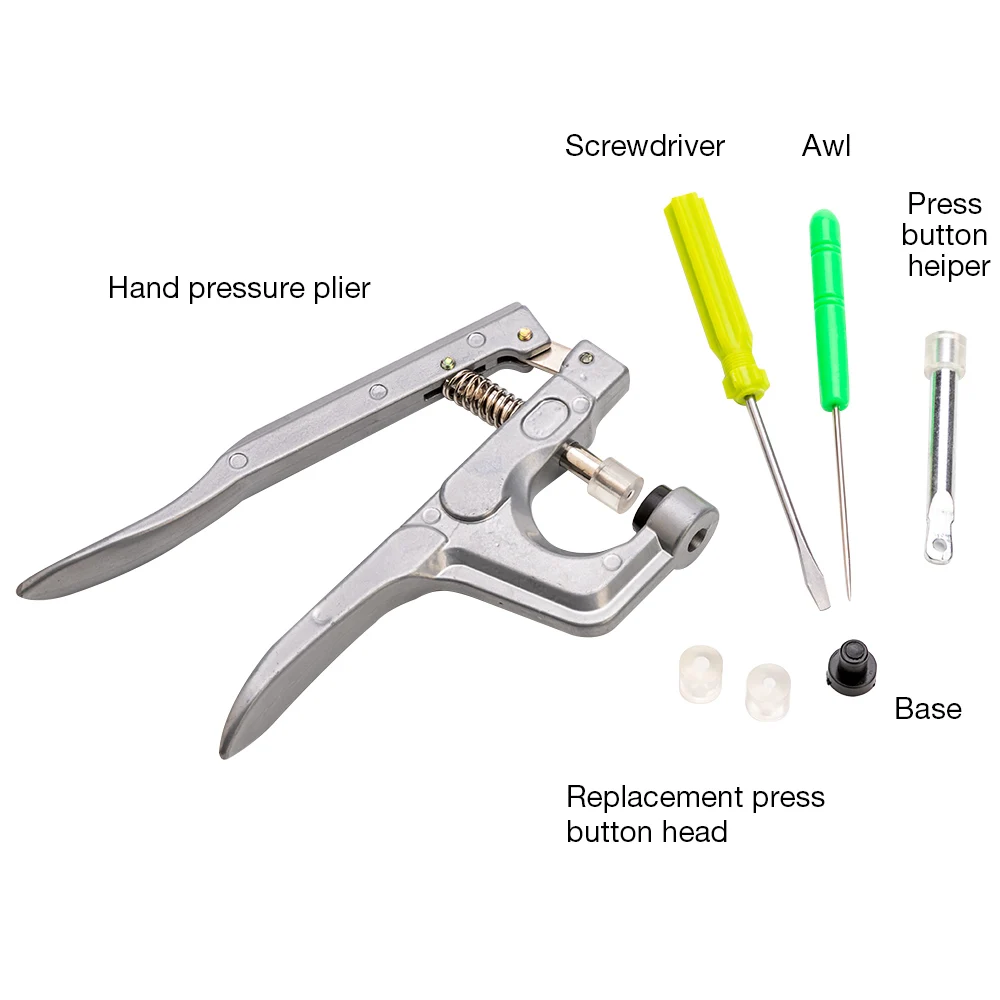 U-образная застежка плоскогубцы KAM 3 размера набор кнопок+ T5 пластиковая Смола кнопочные пуговицы шпилька Ткань Кнопка нажмите машинное шитье инструменты