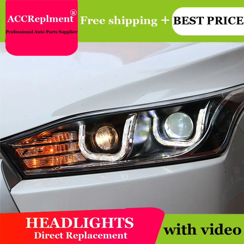 Авто освещение стиль светодиодный фонарь для Toyota YARiS L фары 2014 2016 двойной U drl H7 hid Bi