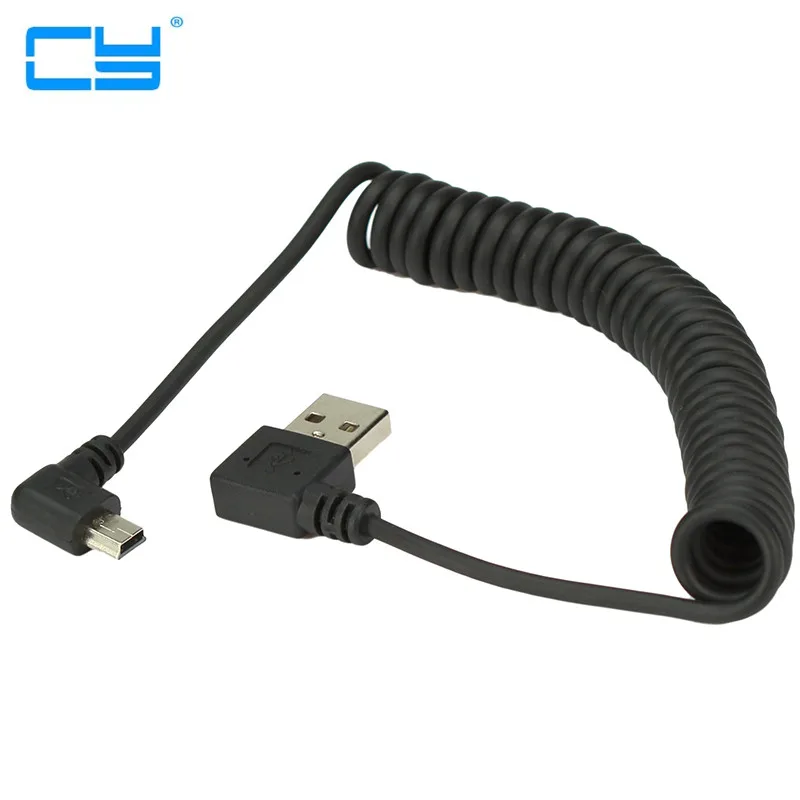 40 см USB 2 0 Male to MINI 90 градусов выдвижной кабель для зарядки данных|usb 2.0 male|degree anglemini usb