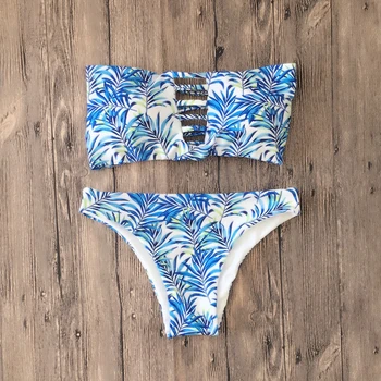 

Sexy Bikini 2018 Mujer Push up Swimsuit Low waist Brazilian Bikini Plus Size Two pieces Bathing Suit Printed Bandage Swimwear Ma