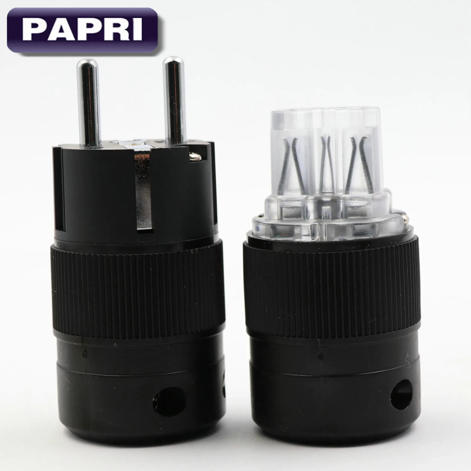 

PAPRI FP-03Eu DIY European Schuko Power Plug Rhodium Plated Plugs EU Standard For Electrical Power Cable Connector HiFi