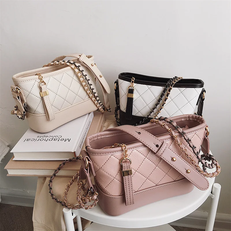 

Louis Brand Handbag 2019 Fashion New High Quality LLeather Women's Designer Handbag Lingge Chain Shoulder Messenger Bag channel