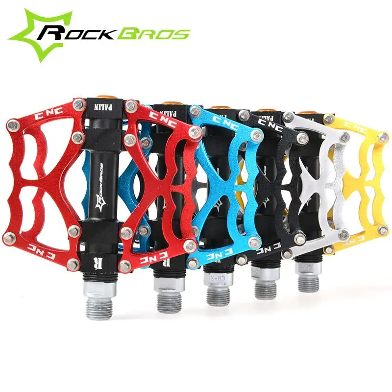 RockBros MTB BMX DH велосипед Велосипедный Спорт для верховой езды Сверхлегкий Педали для автомобиля Алюминий Средства ухода за кожей мост 9/1" CR mo шпинделя Велоспорт заклеенными подшипника педаль