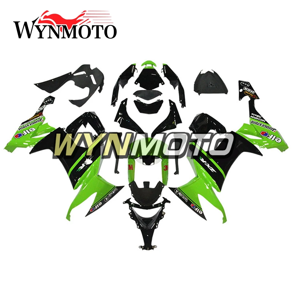 

Complete ABS Injection Fairings For Kawasaki ZX-10R ZX10R 2008 2009 2010 Motorbike Fairing Kits Cowlings Green Black