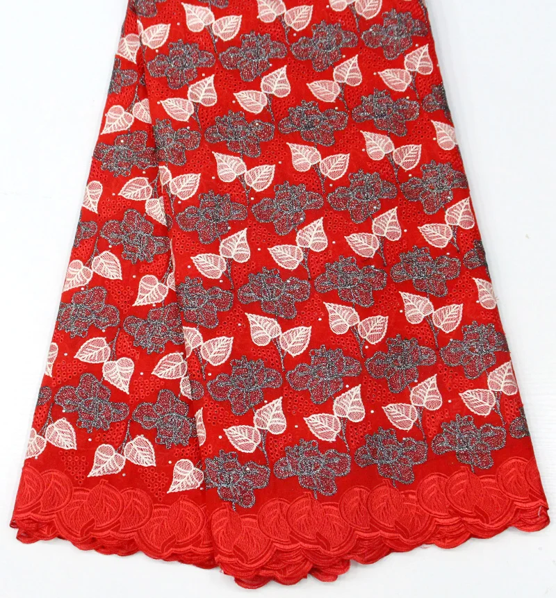 Hot Sale African Swiss Voile Lace In Switzerland Cotton Material Fabric High Quality Stones Wedding | Дом и сад