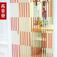 Новинка стеклянная бусина занавес 20 м/лот дверь крыльцо перегородка полная бусина одежда не запутывается